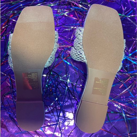 Wide Width Fit Rhinestone Sandals - Picture 4 of 11